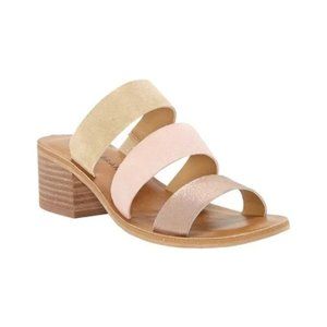 Lucky Brand Leather Block Heel Sandals NWB